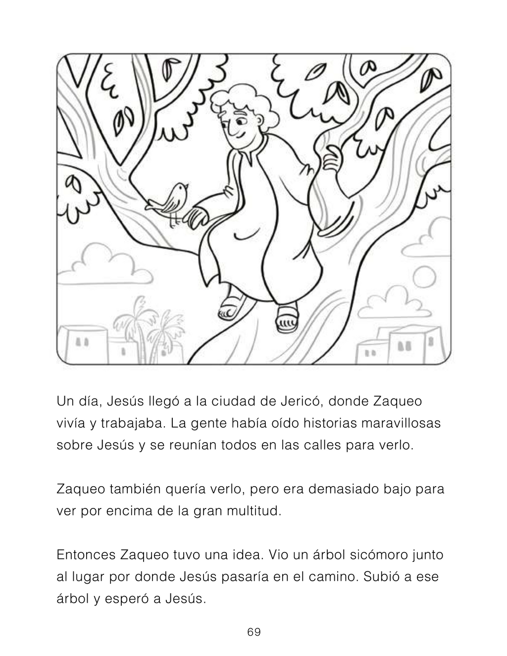 The Story of Zacchaeus: An Excerpt from Bible Stories to Share: Coloring Book (Spanish))