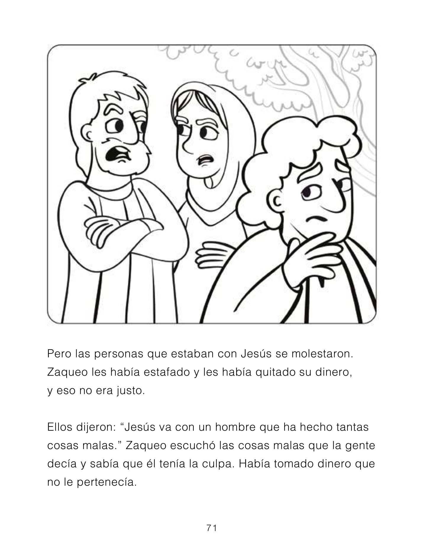 The Story of Zacchaeus: An Excerpt from Bible Stories to Share: Coloring Book (Spanish))