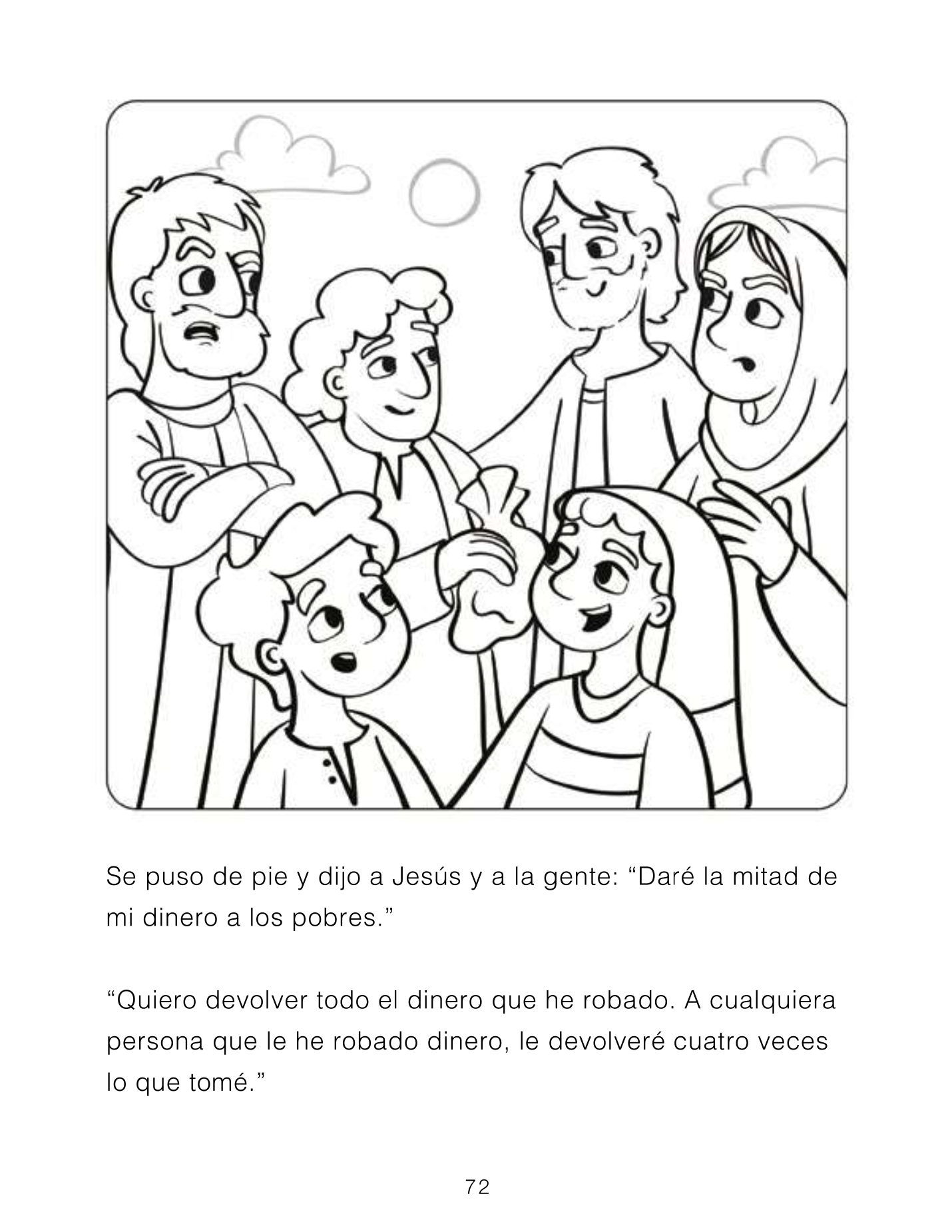 The Story of Zacchaeus: An Excerpt from Bible Stories to Share: Coloring Book (Spanish))