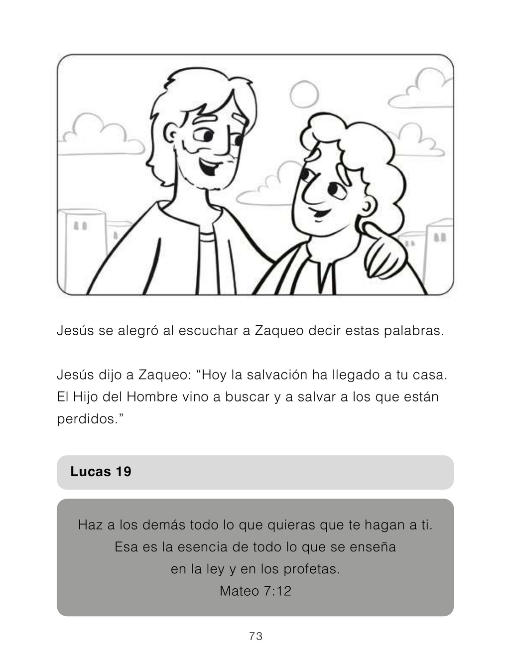 The Story of Zacchaeus: An Excerpt from Bible Stories to Share: Coloring Book (Spanish))