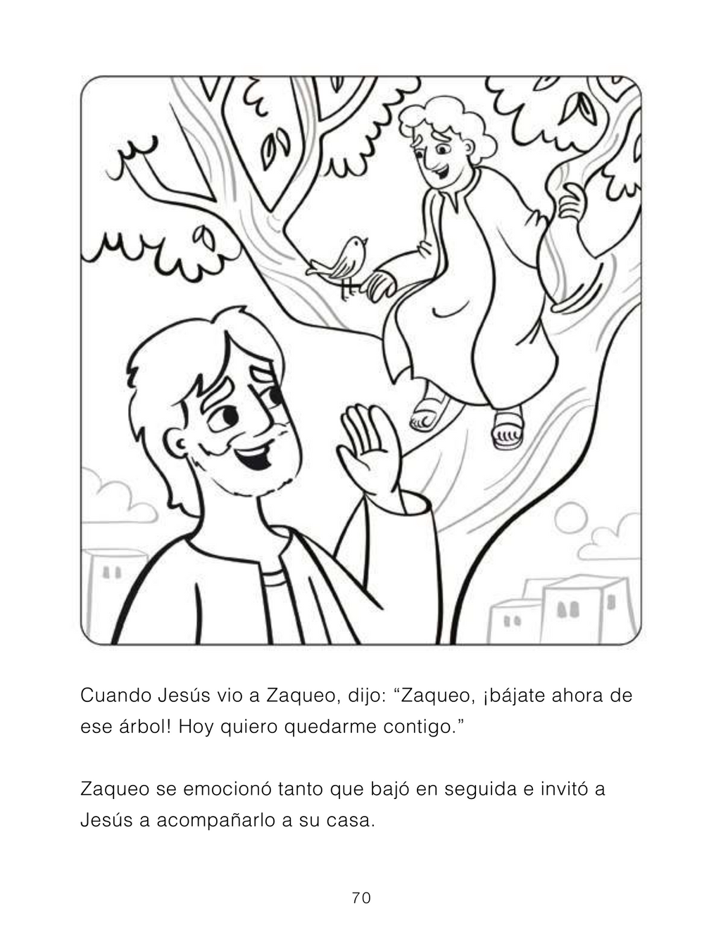 The Story of Zacchaeus: An Excerpt from Bible Stories to Share: Coloring Book (Spanish))