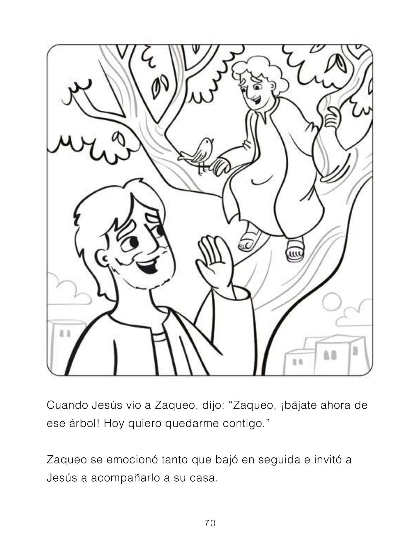 The Story of Zacchaeus: An Excerpt from Bible Stories to Share: Coloring Book (Spanish))