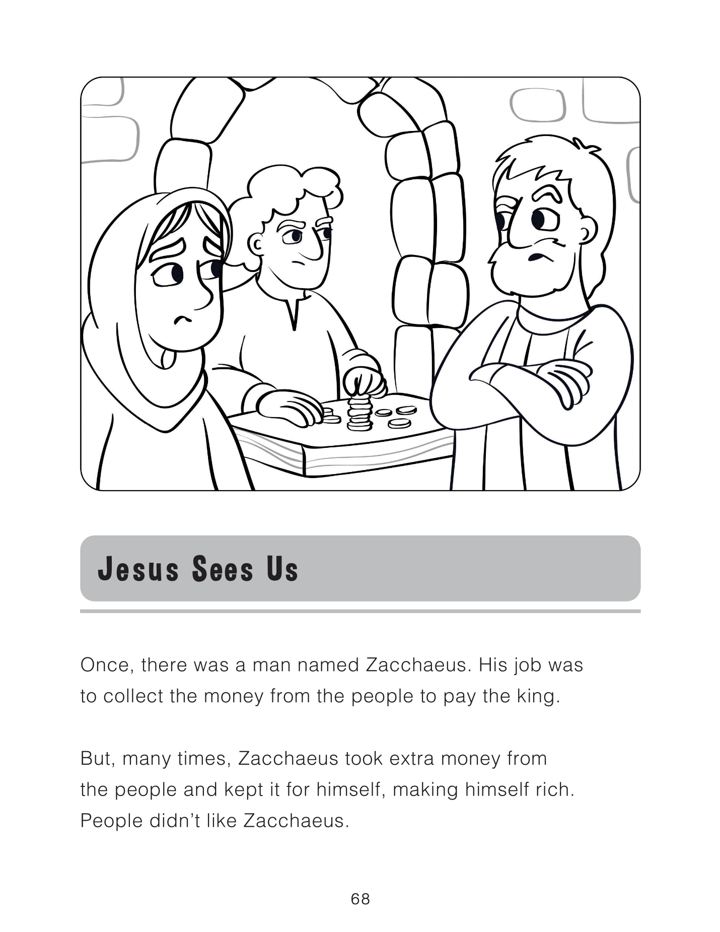 The Story of Zacchaeus: An Excerpt from Bible Stories to Share: Coloring Book (English)