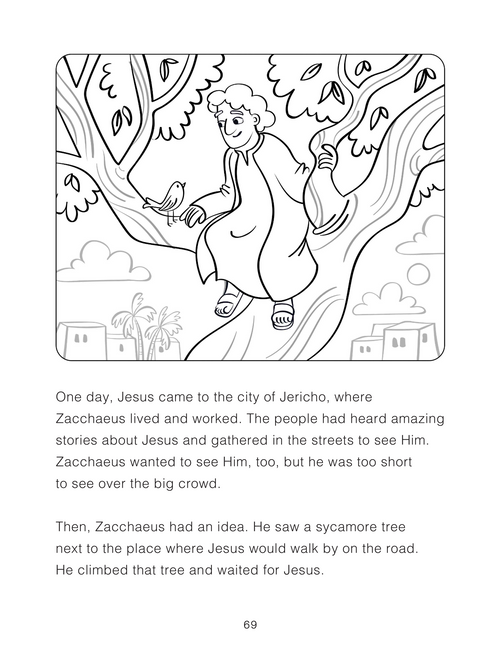The Story of Zacchaeus: An Excerpt from Bible Stories to Share: Coloring Book (English)