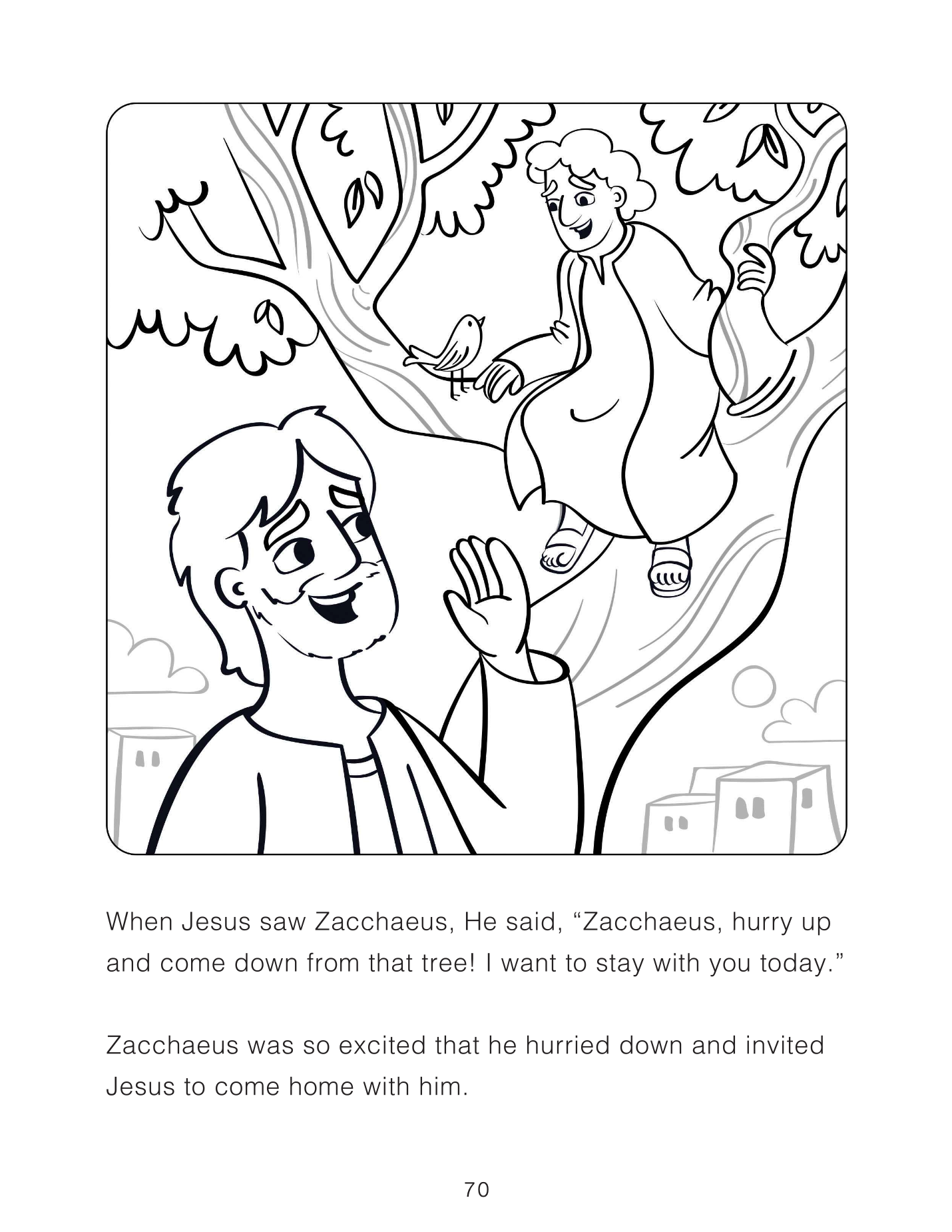 The Story of Zacchaeus: An Excerpt from Bible Stories to Share: Coloring Book (English)