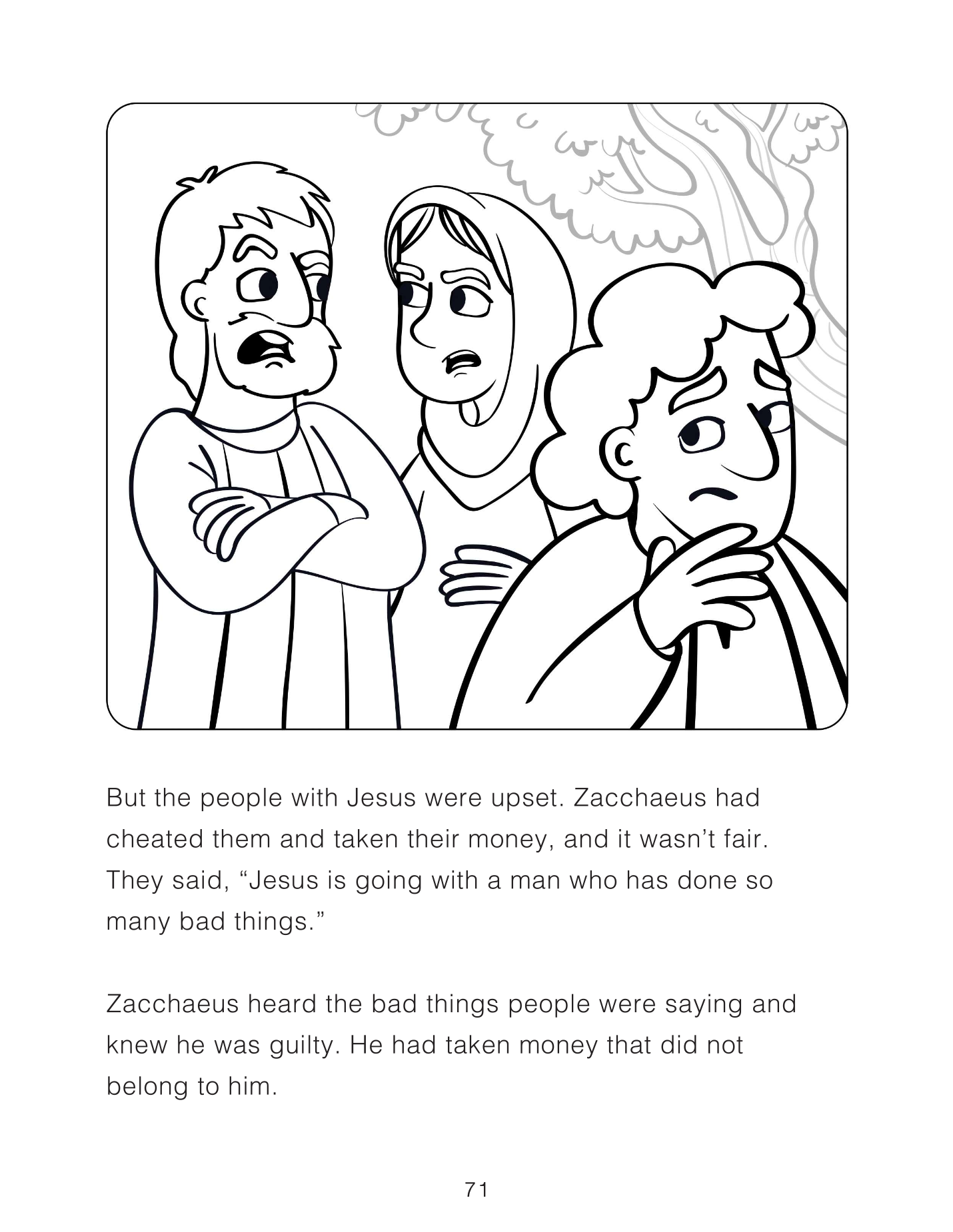 The Story of Zacchaeus: An Excerpt from Bible Stories to Share: Coloring Book (English)