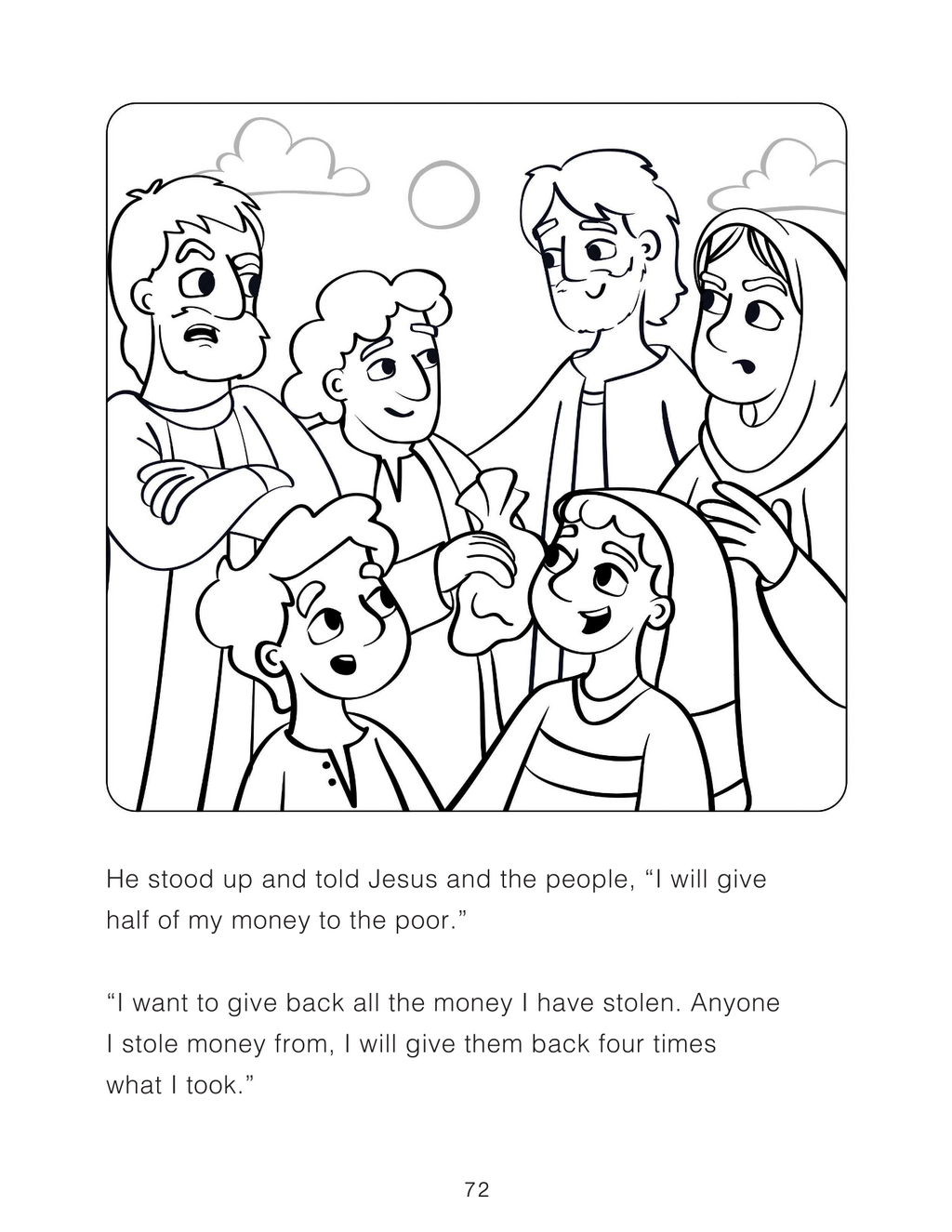 The Story of Zacchaeus: An Excerpt from Bible Stories to Share: Coloring Book (English)