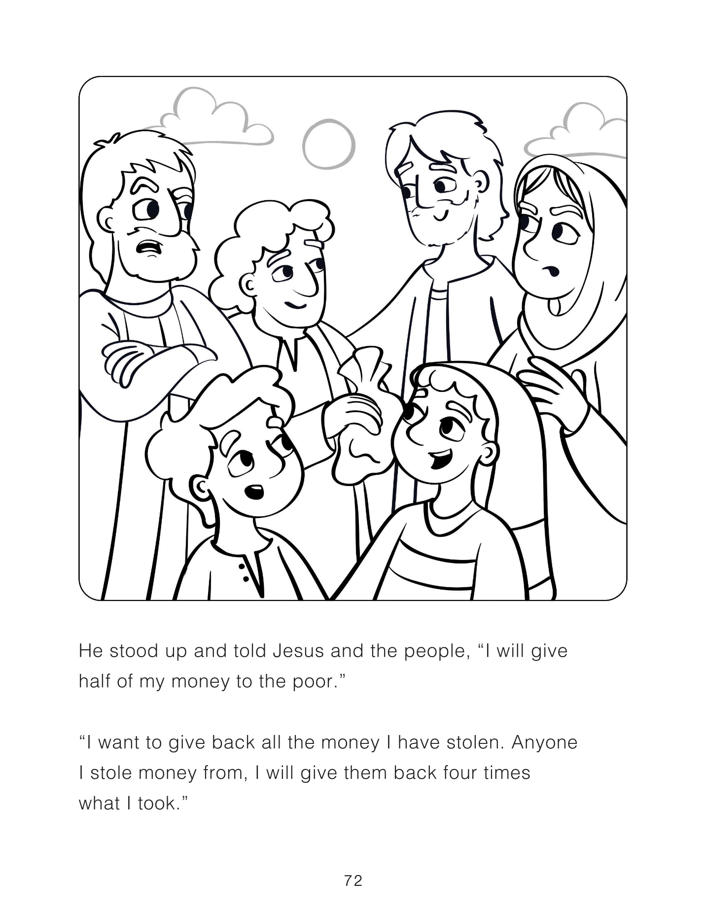 The Story of Zacchaeus: An Excerpt from Bible Stories to Share: Coloring Book (English)